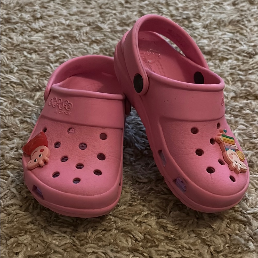 Kids Pink Peppa Crocs sz 8